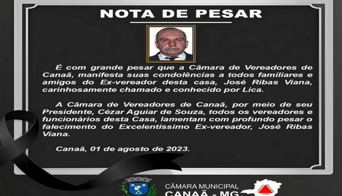 Nota de Pesar José Ribas Viana Lica